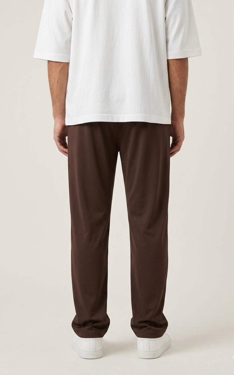 Brown lycra trousers fabric detail close up - Soch