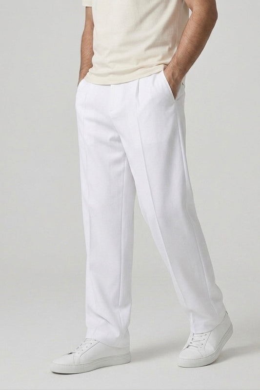 White trousers fabric detail close up streetwear - Soch